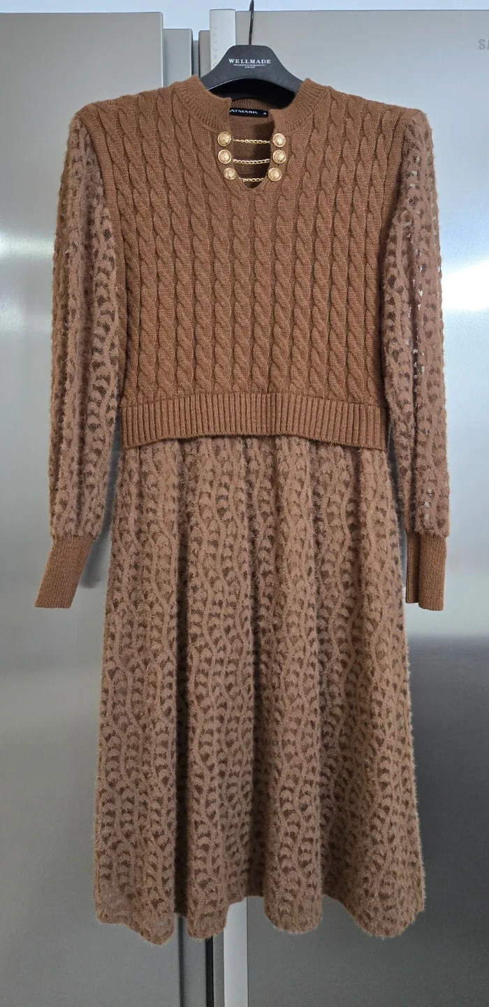 ATMASAK 니트 롱 원피스 FF (55-77)