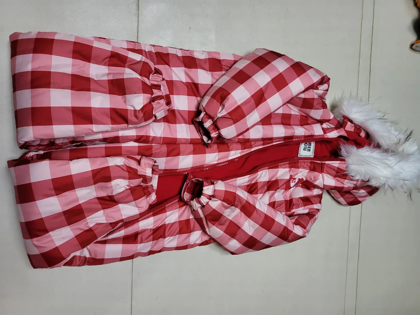 메르시유 아동 체크 스키복 110