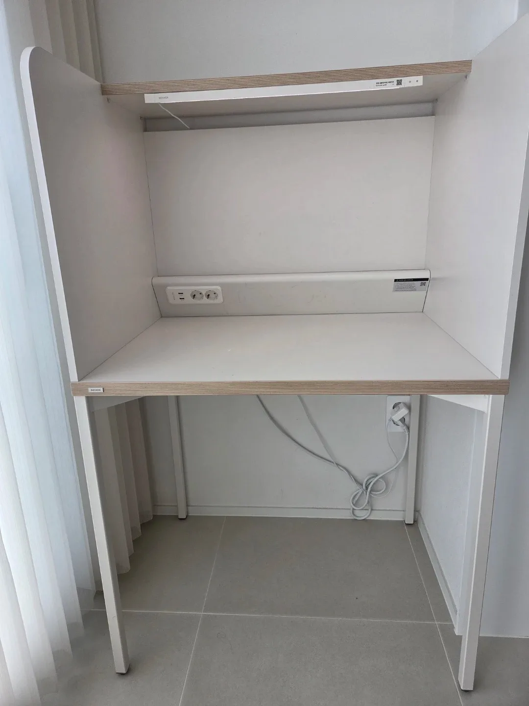 데스커 독서실 책상 800x600 조명 내장