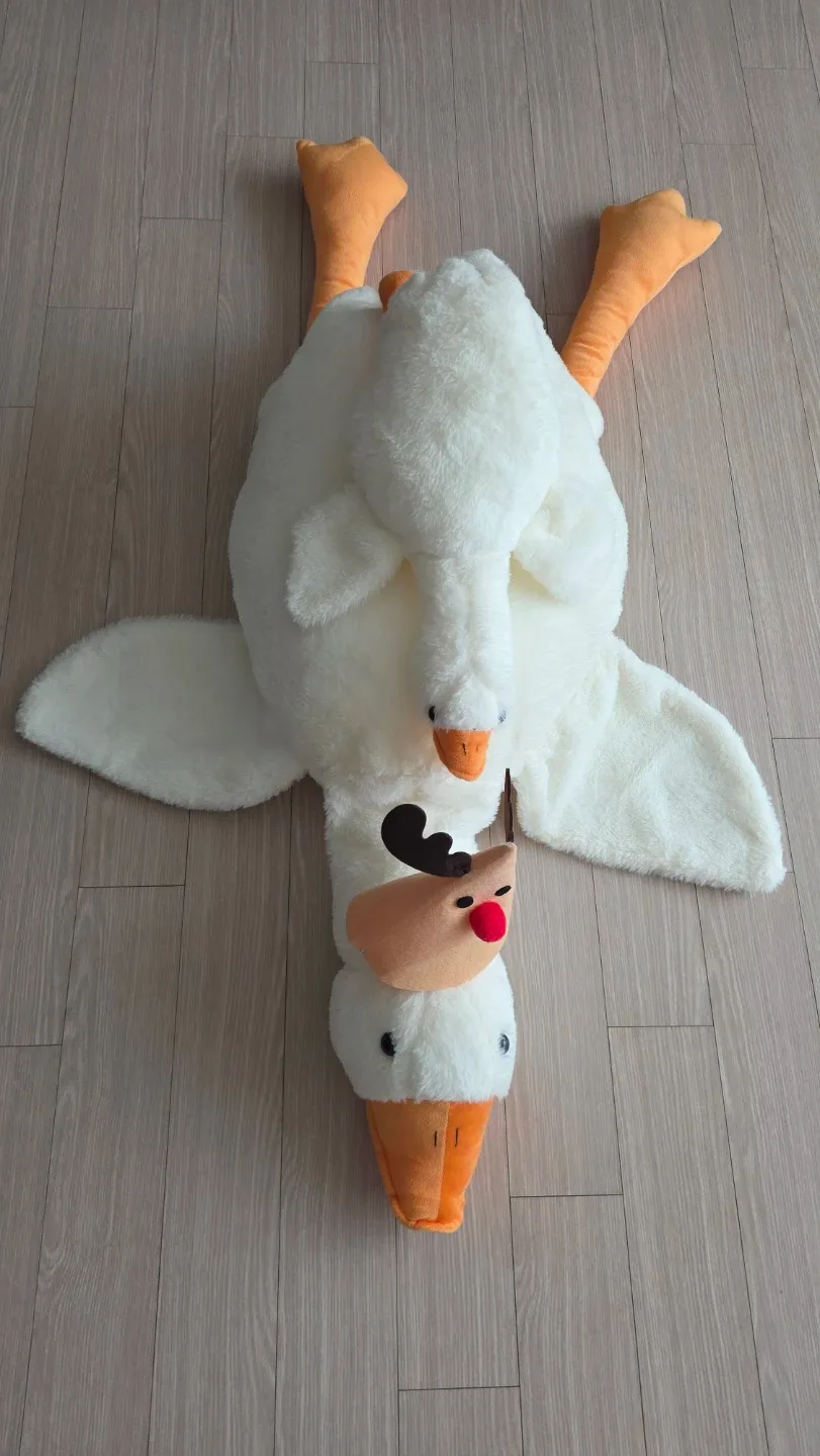 오리 인형 러그 + 루돌프 코스튬