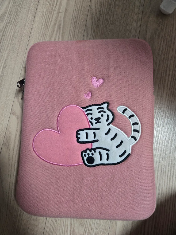 무직타이거 아이패드 파우치 핑크