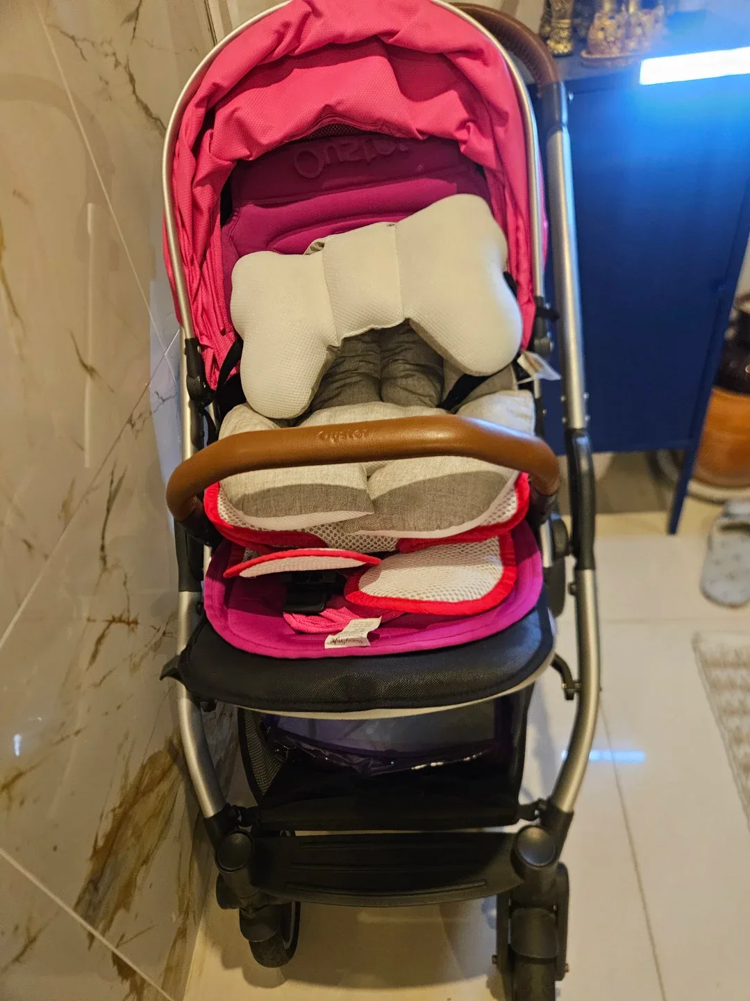 Oyster2 핑크 휴대용 유모차