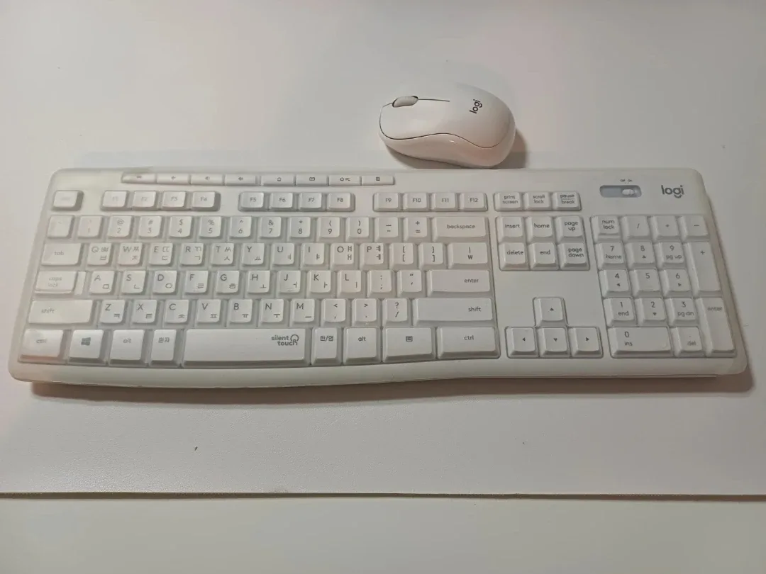 k295 로지텍 무선 키보드 마우스 세트 화이트
