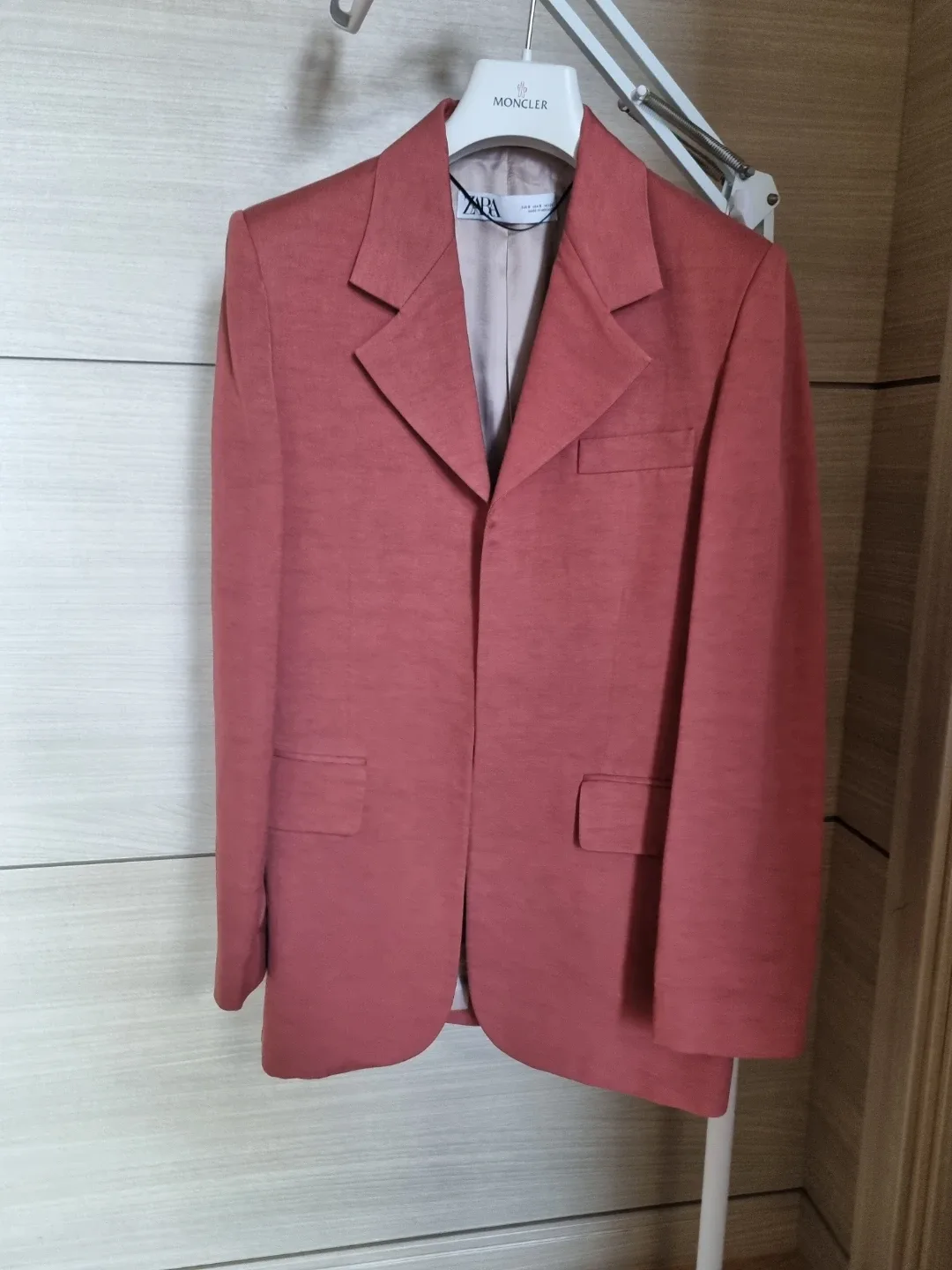 자라 핑크 포켓 자켓 S