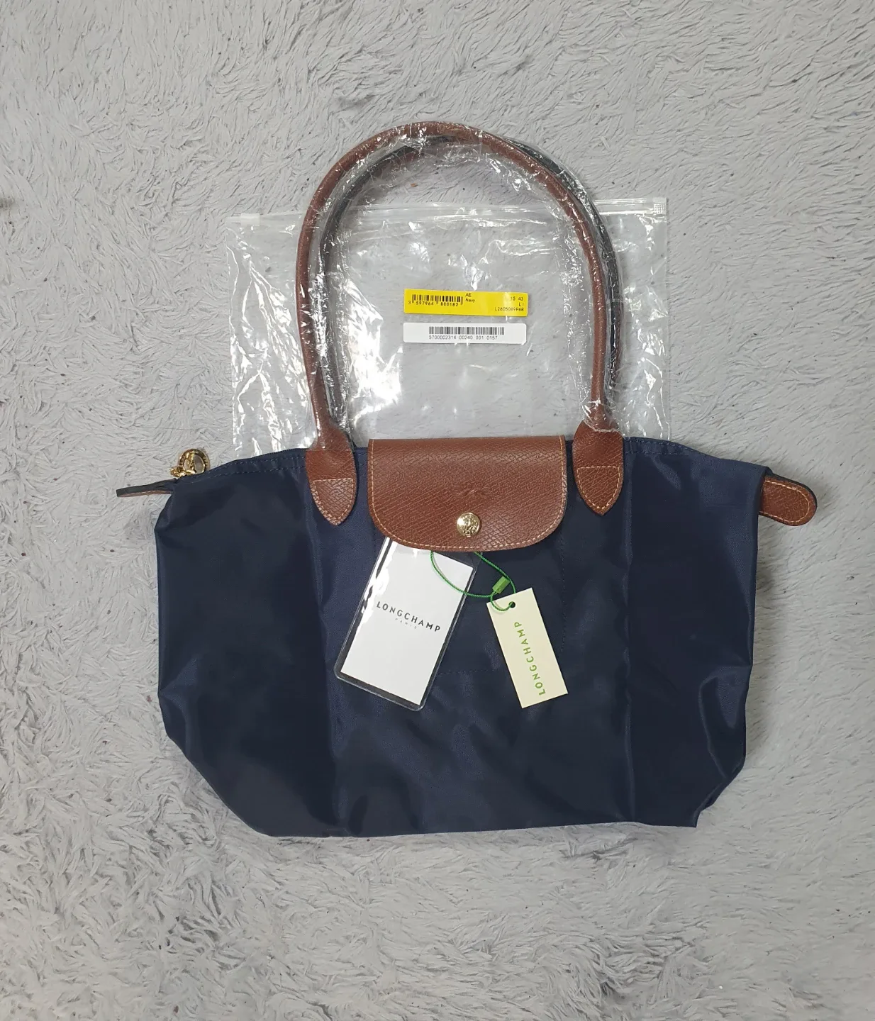 롱샴 미디움 네이비 토트백 정품 새상품