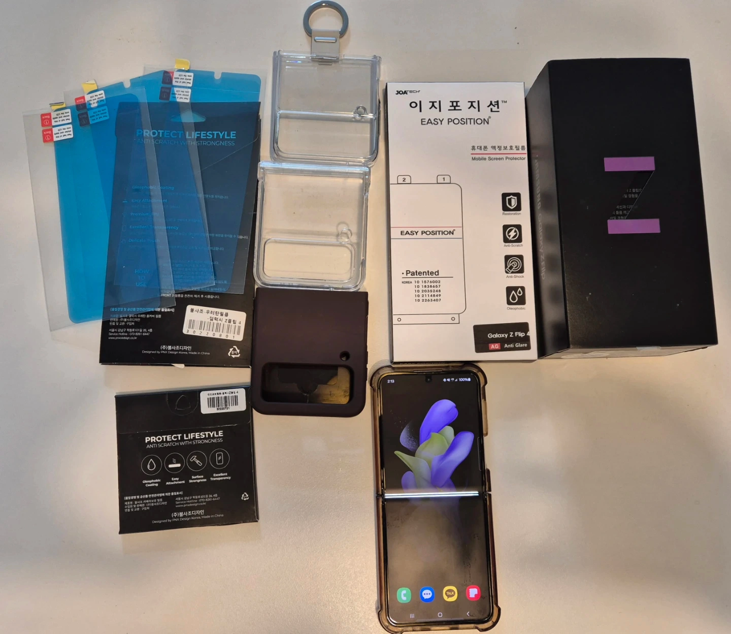갤럭시 Z 플립4 512GB 핑크 골드 (흰지 내부액정 줄, 멍)