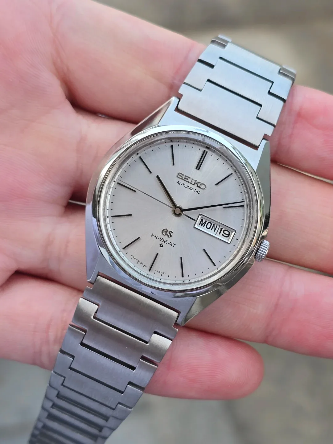 빈티지 그랜드세이코(Grand seiko) 1970년 희귀하고 하이비트 자동 시계 판매(상태 정말 좋습니다)
