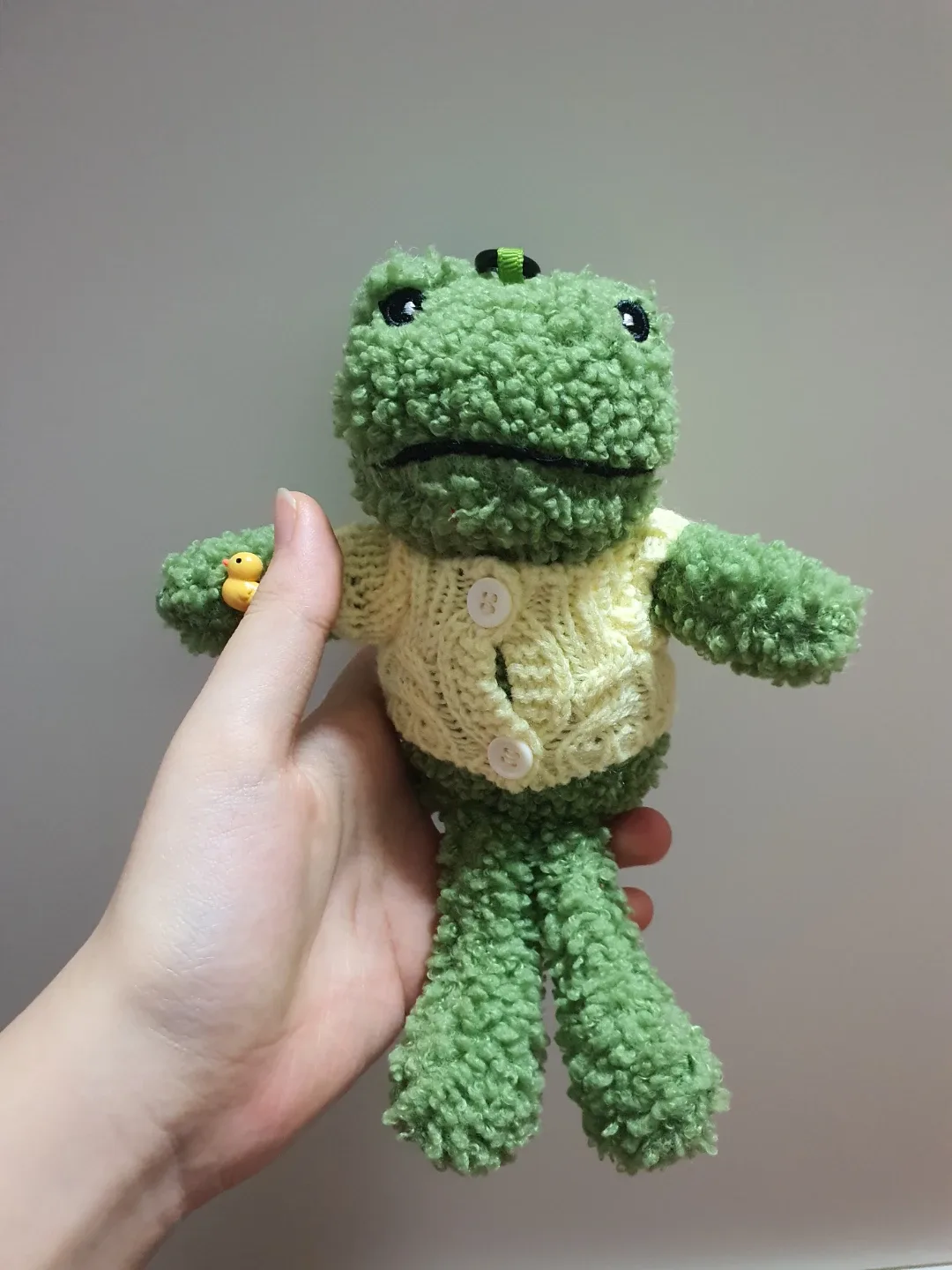 뽀글이 개구리 인형 키링