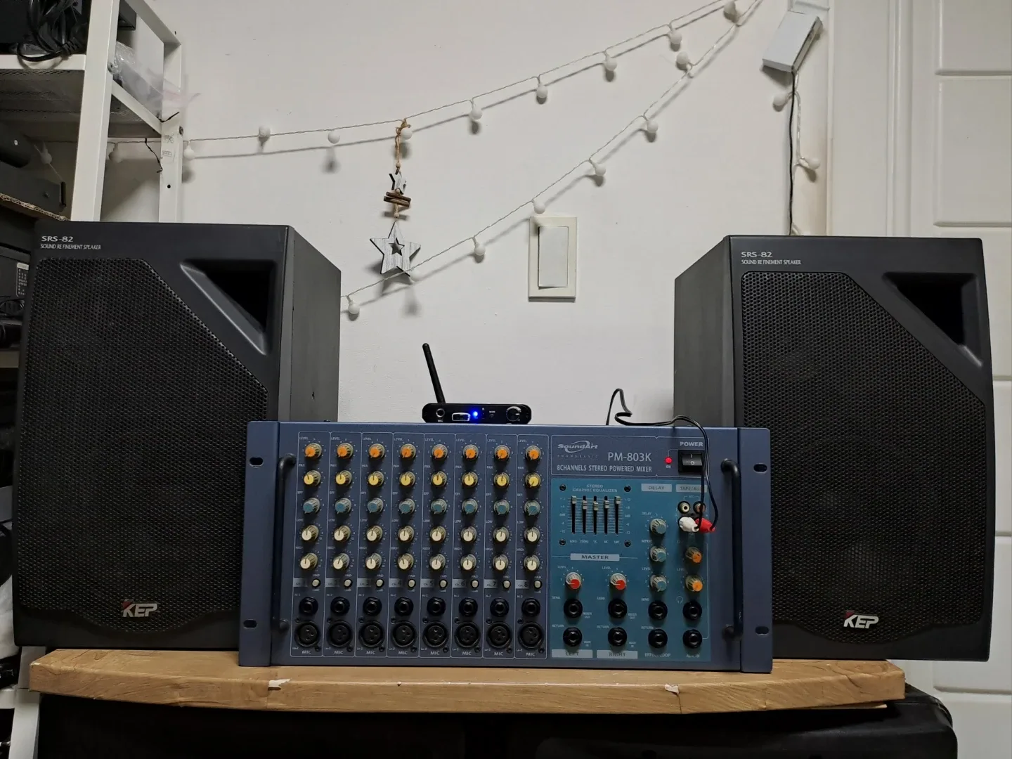 300W 파워드믹서 스피커 음향기기세트 판매합니다.