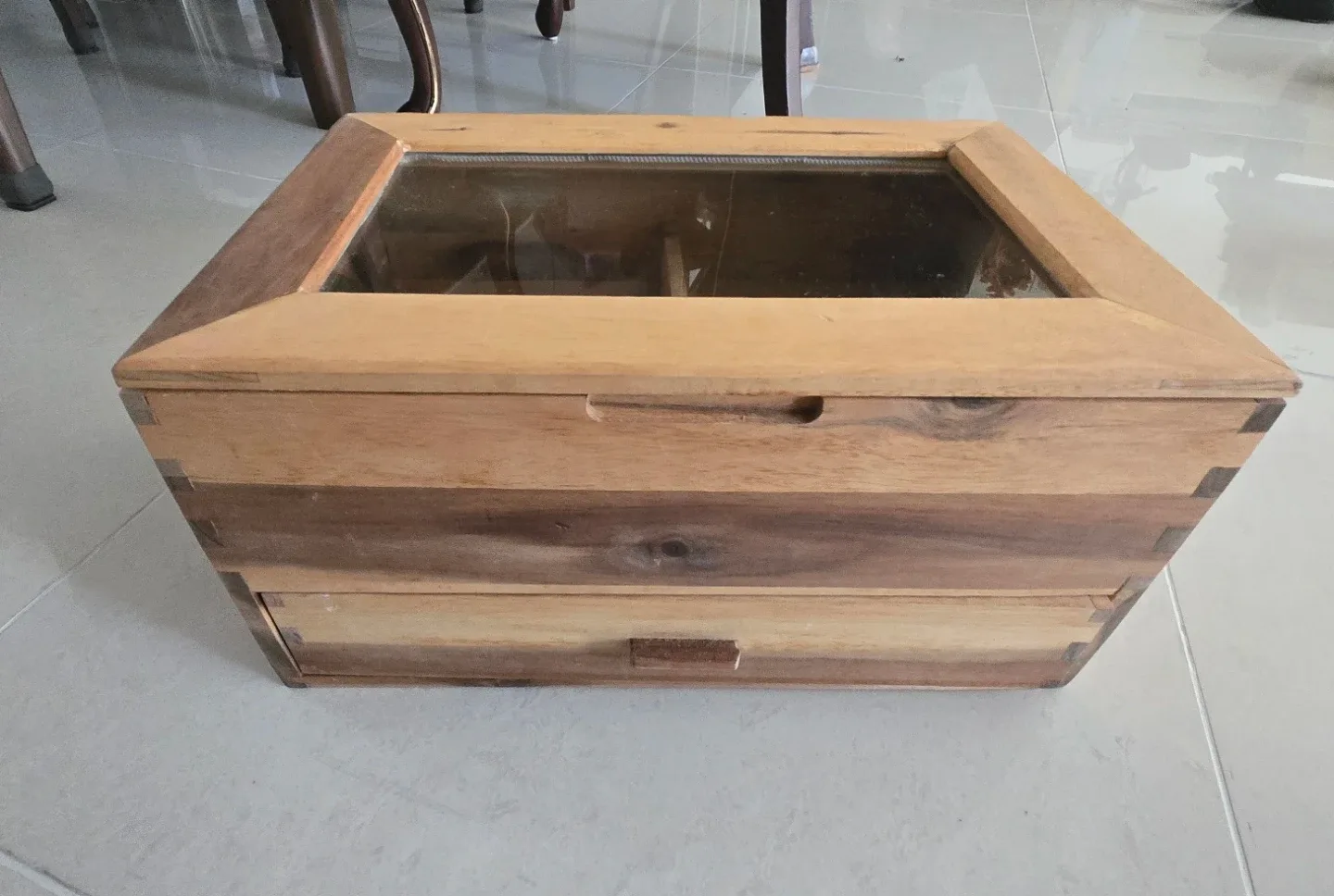 원목 화장품 보관 수납함