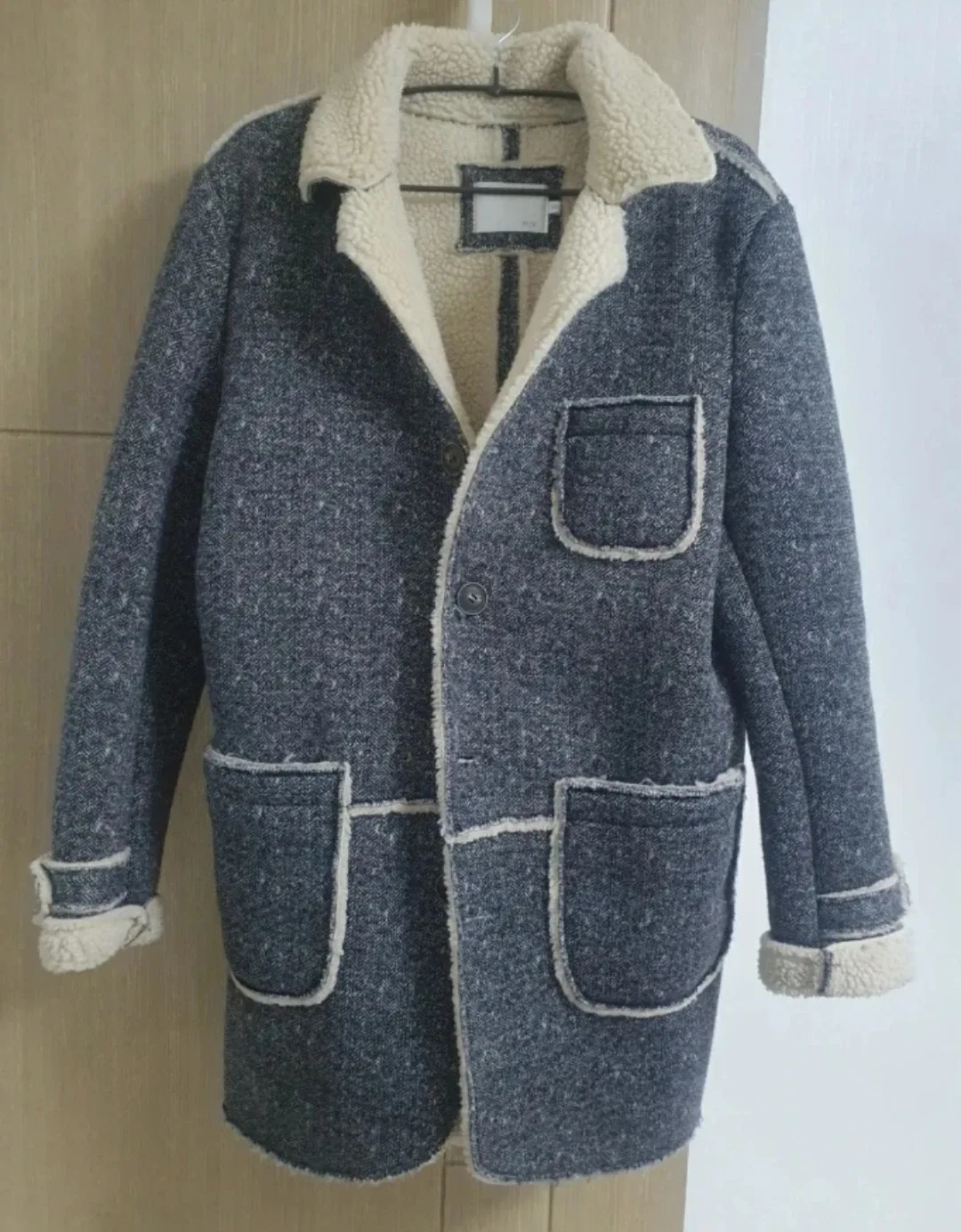 RUN 헤링본 코트 95사이즈 뽀글이