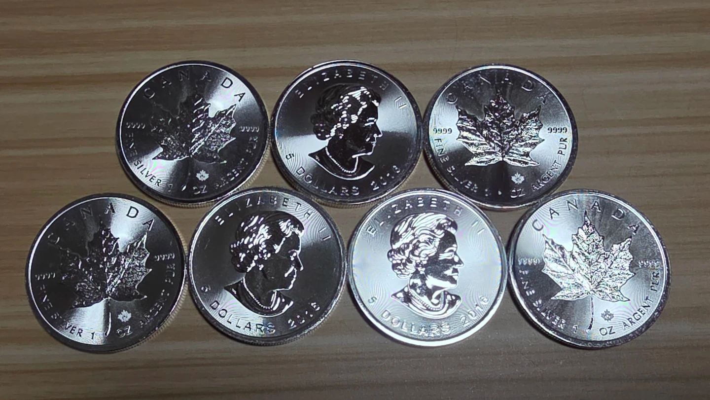캐나다 메이플 은화 1oz 9999 실버코인 실버 은 7개 | 취미/게임/음반 | 당근 중고거래