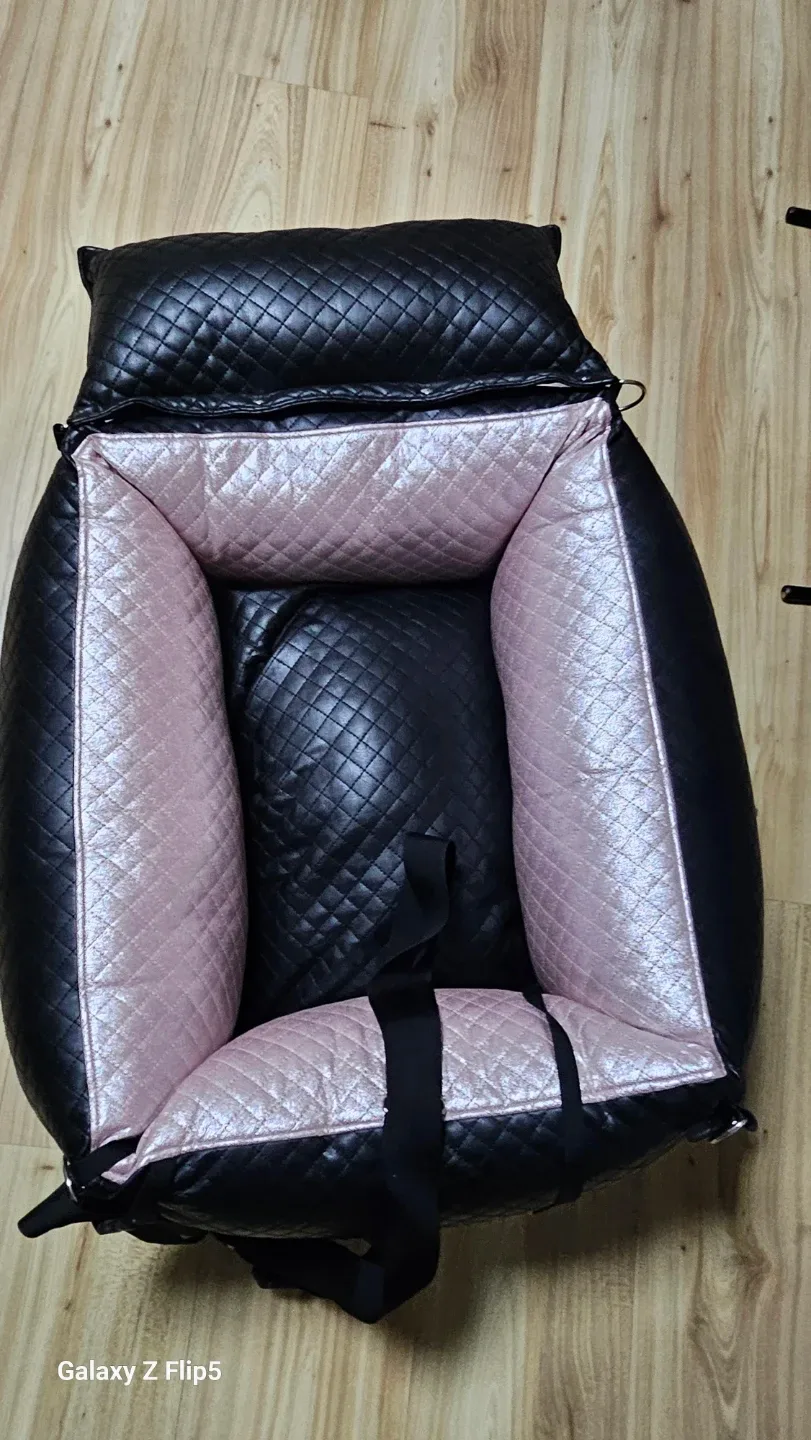 코카스빈 강아지 카시트 블랙 퀼팅