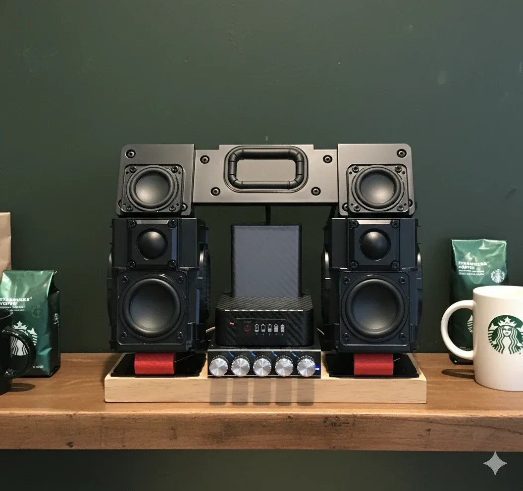 Diy 하만카돈 15w+15w+18w스피커 / 리튬베터리 블루투스 앰프 카오디오,캠핑