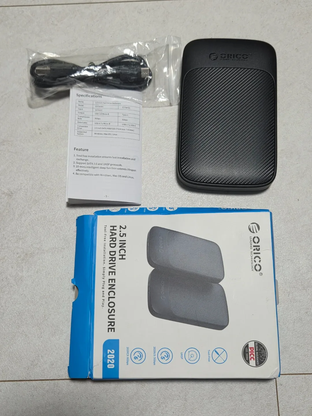 ORICO 2.5인치 HDD 인클로저