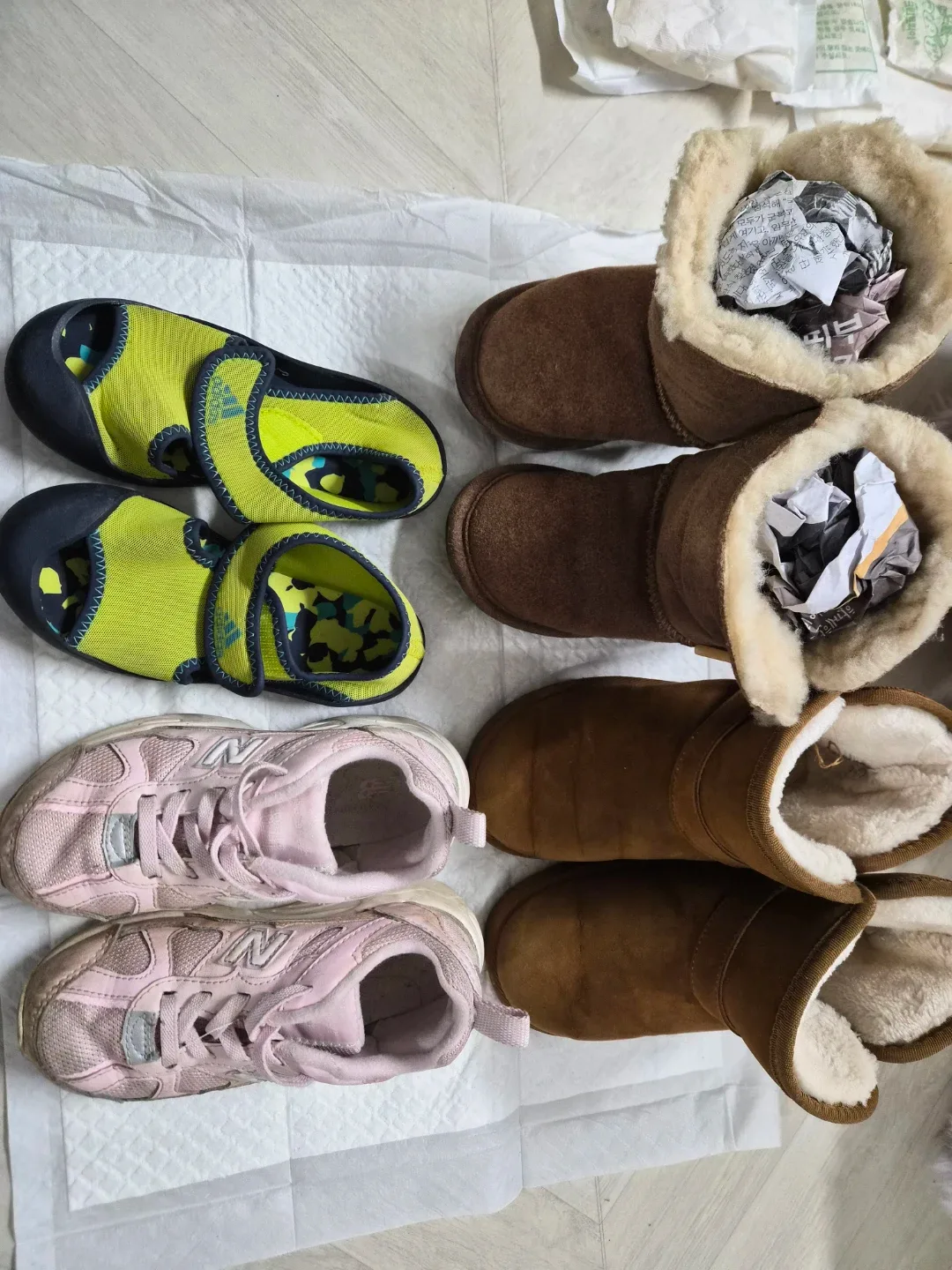 유아 신발 아디다스 아쿠아슈즈 뉴발란스 운동화 어그 부츠