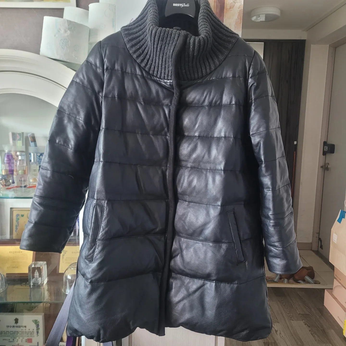 BESTI BELLI 가죽 패딩 코트