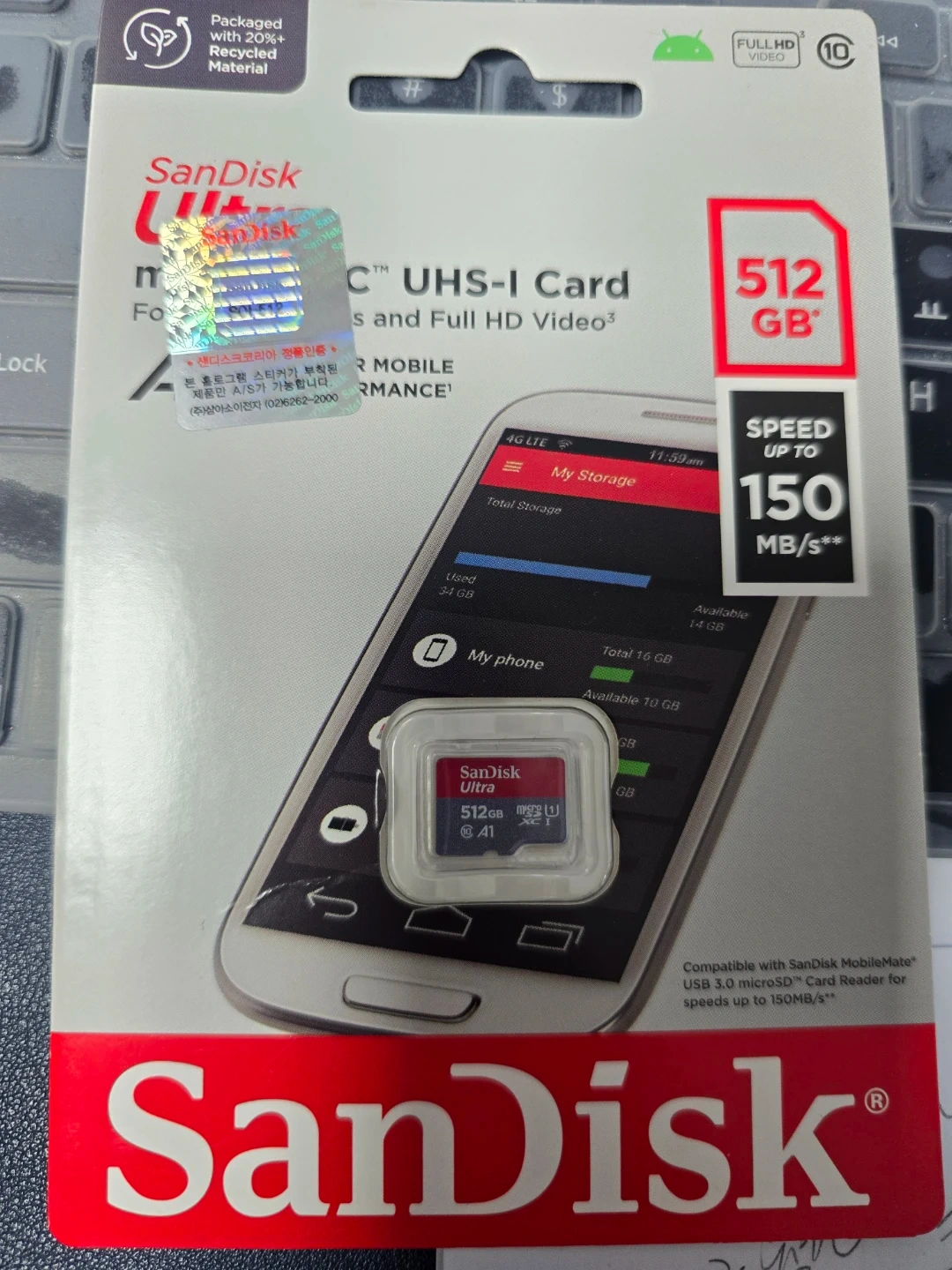 샌디스크 Ultra microSDXC 512GB 미개봉 새제품