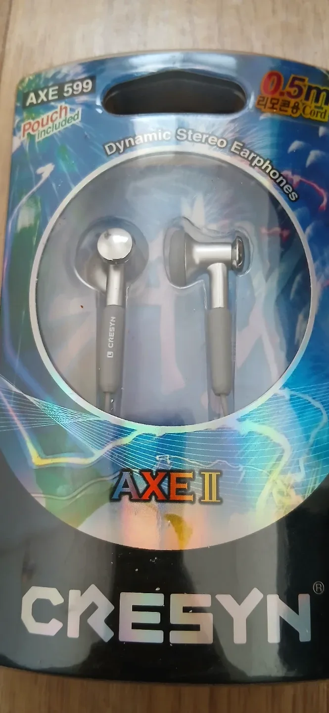 크레신 AXE 599GS 다이나믹 스테레오 이어폰 새제품 팝니다