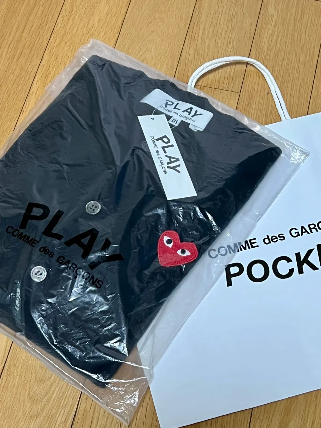 꼼데가르송 PLAY 가디건 블랙 XXS 새상품