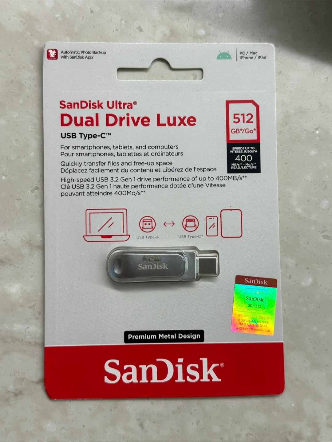 샌디스크 512GB  C타입새상품