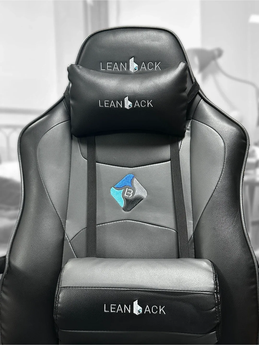 린백 게이밍 의자 블랙/그레이 컴퓨터 의자