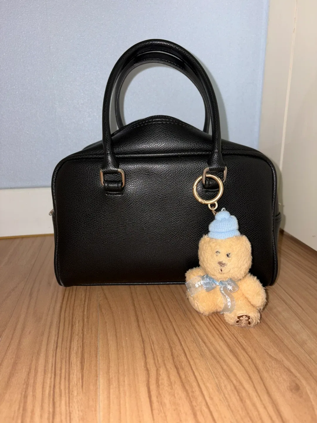 블랙 미니 보스턴백