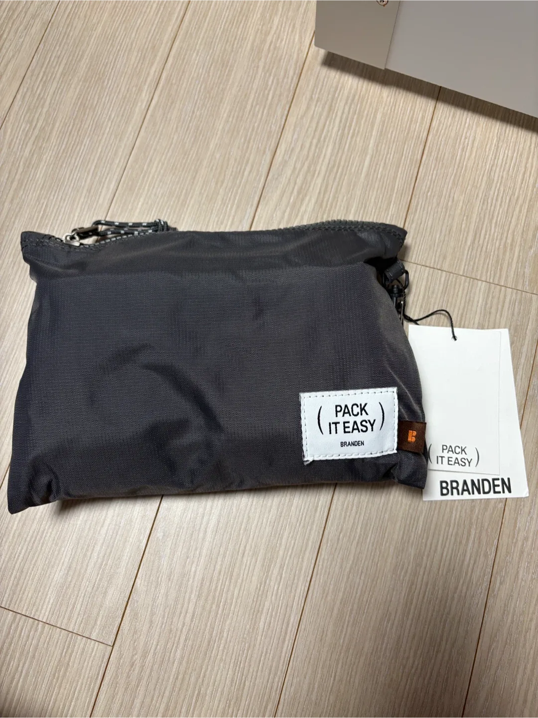 브랜든 폴더블 토트백 그레이
