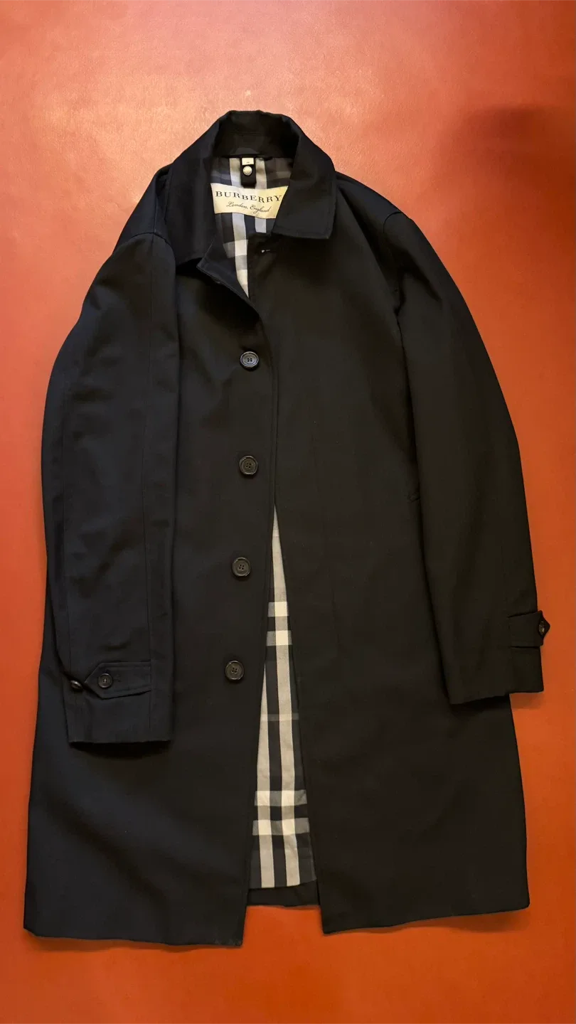 버버리 블랙 트렌치 코트 + 퀼팅 베스트