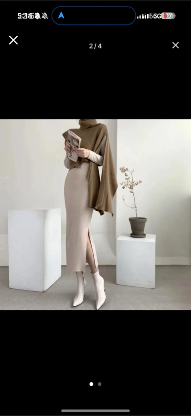 원피스 + 터틀텍니트