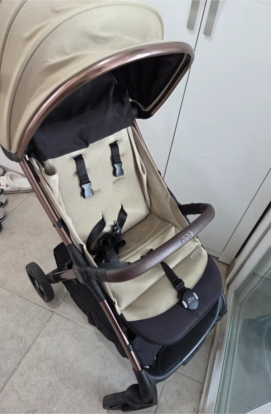 에그z 유모차 베이지