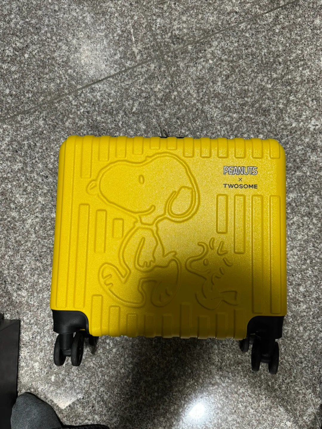 TWOSOME PEANUTS 노란색 미니 캐리어