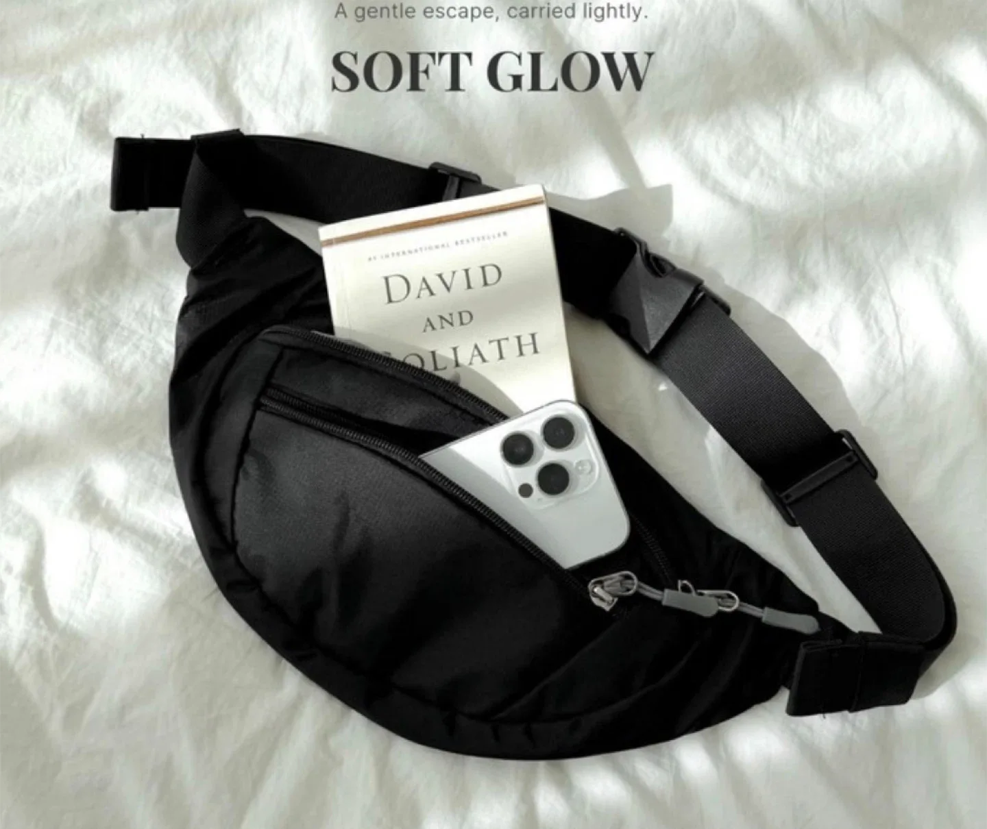 블랙 슬링백 크로스백