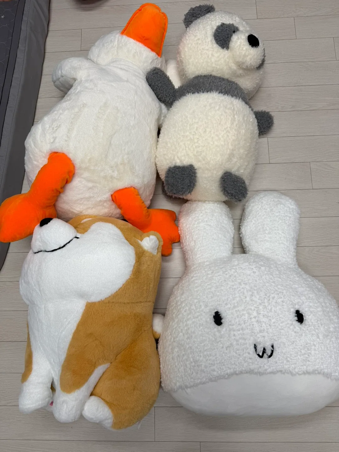 캐릭터 인형 세트 (오리, 판다, 강아지, 토끼)