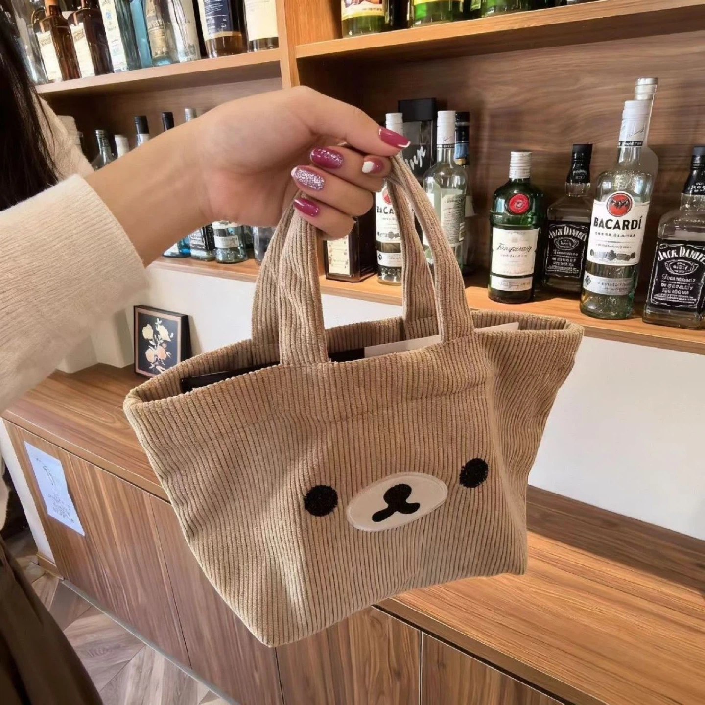 리락쿠마 코듀로이백 👜 (재고 2개)