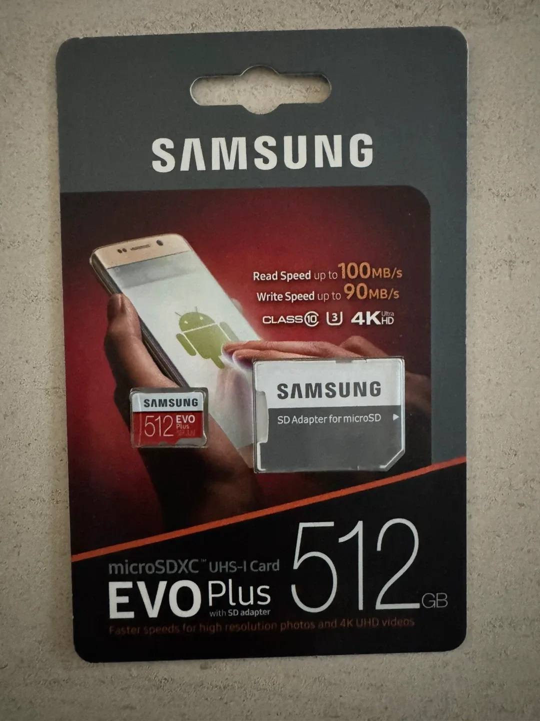 삼성 EVO PLUS 마이크로 SD 512GB 미개봉 새제품 팝니다.