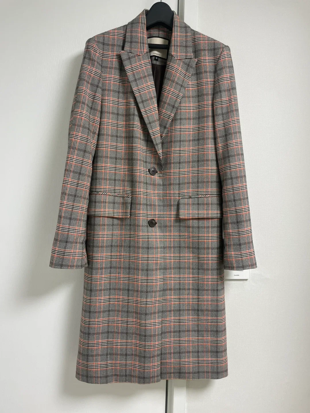 JennU 체크 롱코트 55