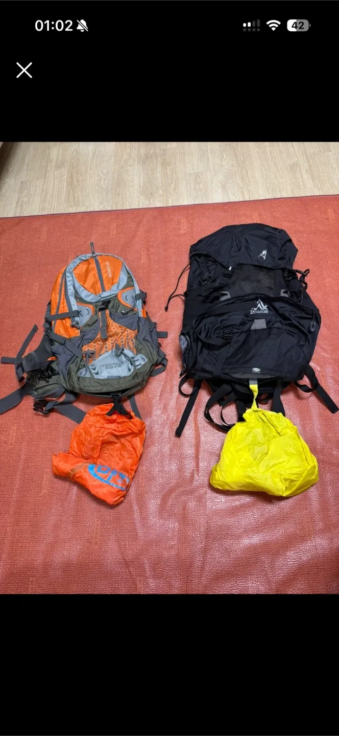 등산 배낭 2개 일괄 팝니다