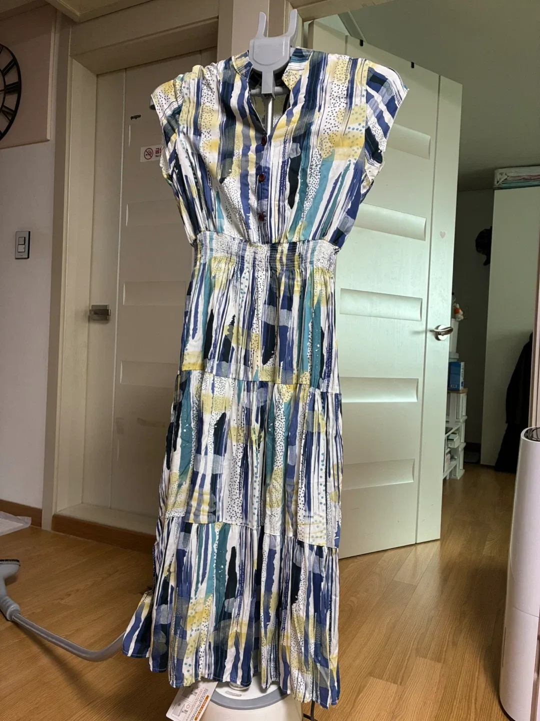 22일까지 연락주세요) 패턴 롱 원피스 Free