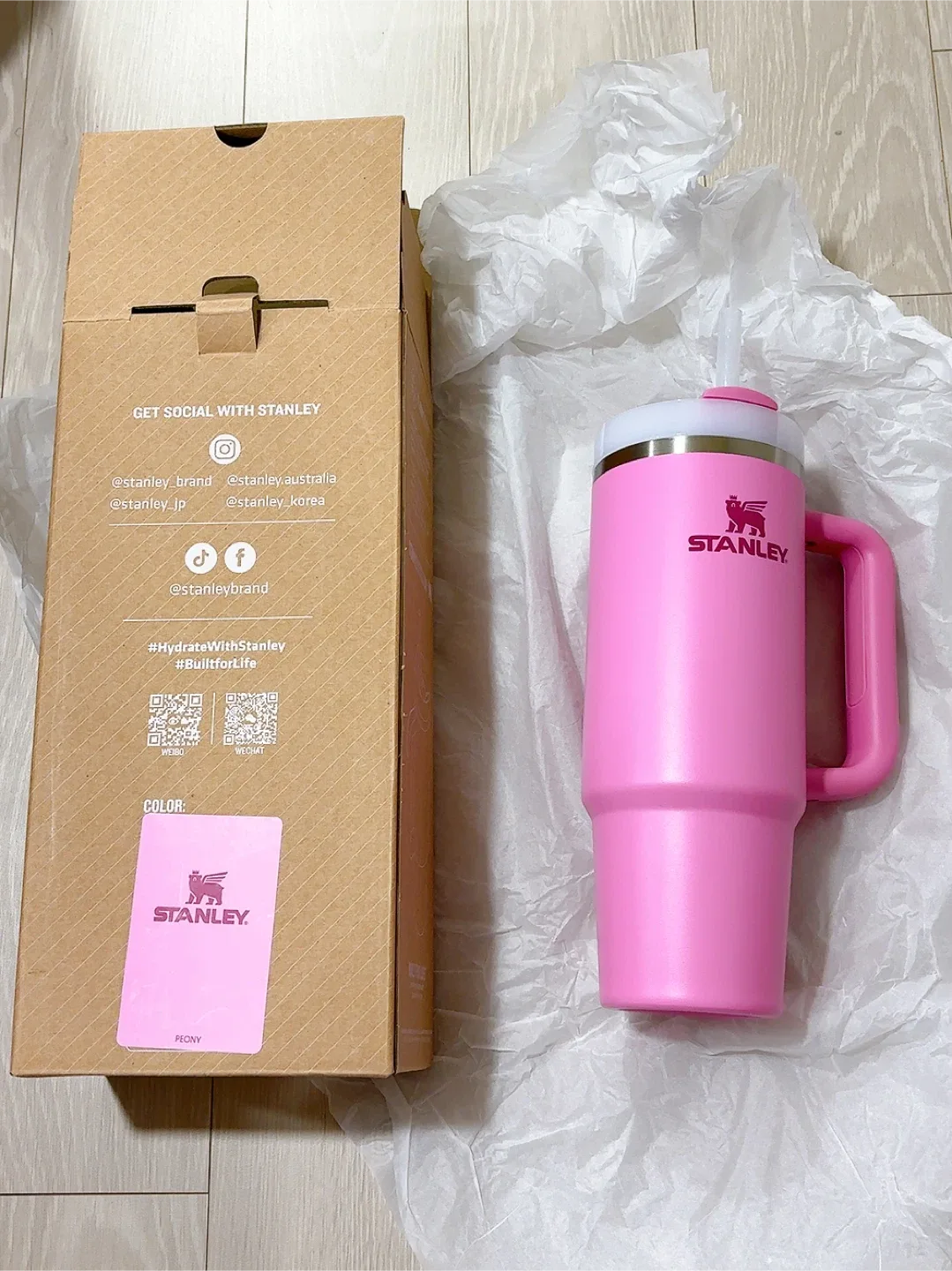 새상품)스탠리 텀블러 피오니 887ml
