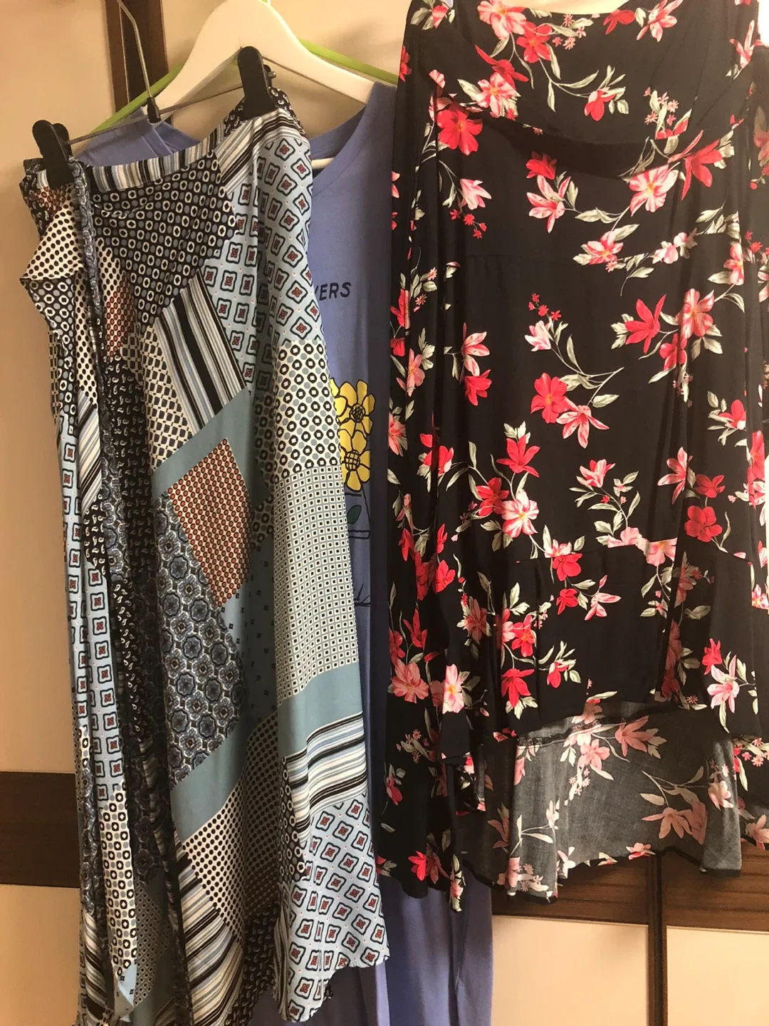 (새제품)ANYBODY 스누피 플라워원피스 +스커트 3벌일괄판매