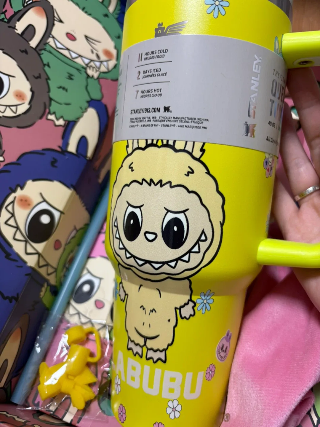 스탠리 라부부 퀜처 텀블러 40oz 노랑