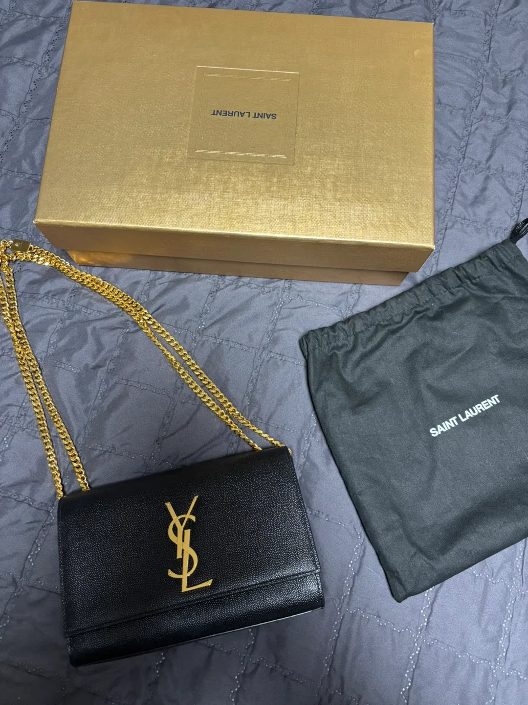 정품 입생로랑 더블체인백 금장(마지막내림)