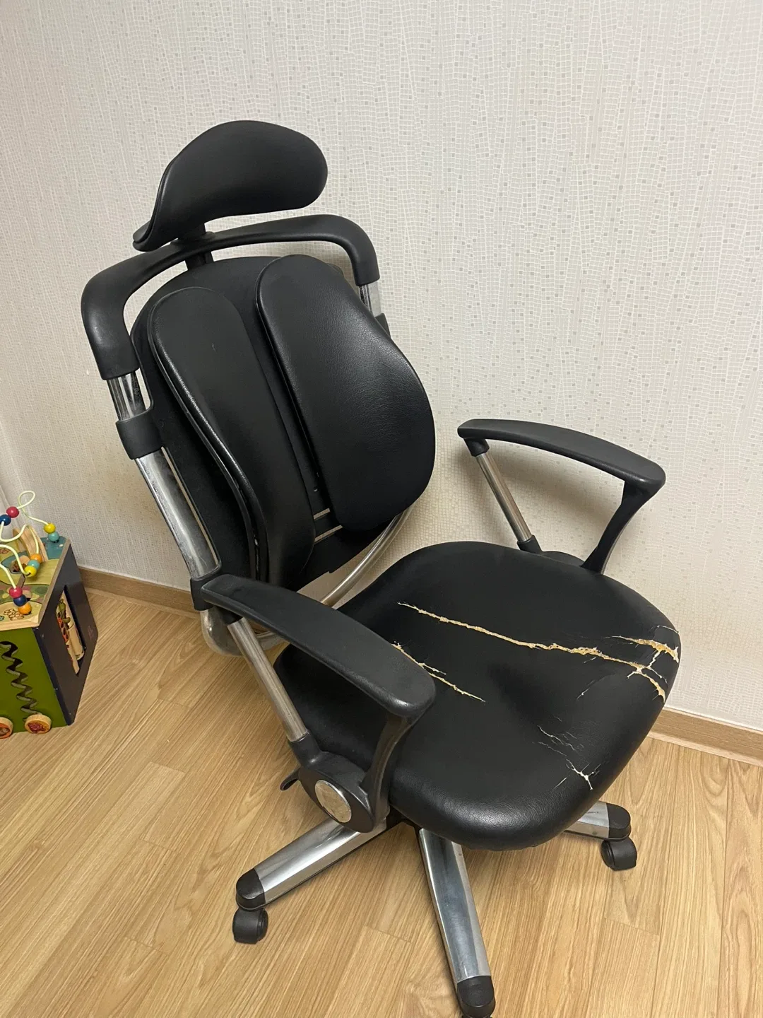 듀오백 스타일 블랙 사무용 의자