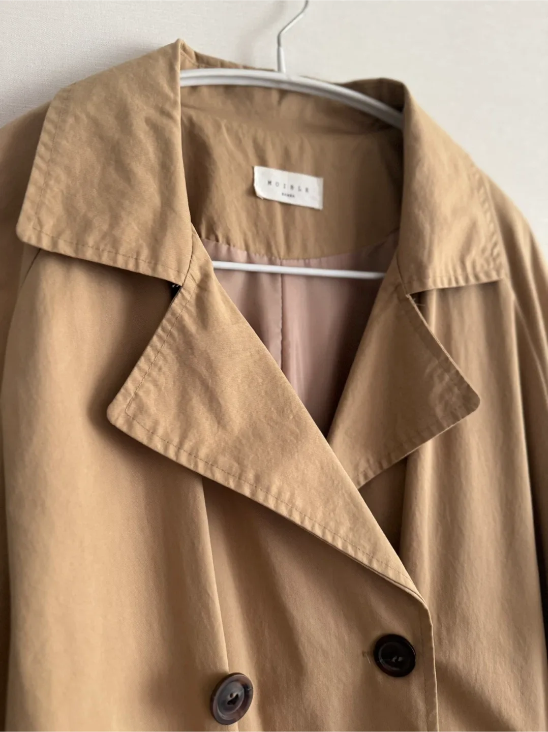 도매텍 모이블레 베이지 롱 트렌치 코트