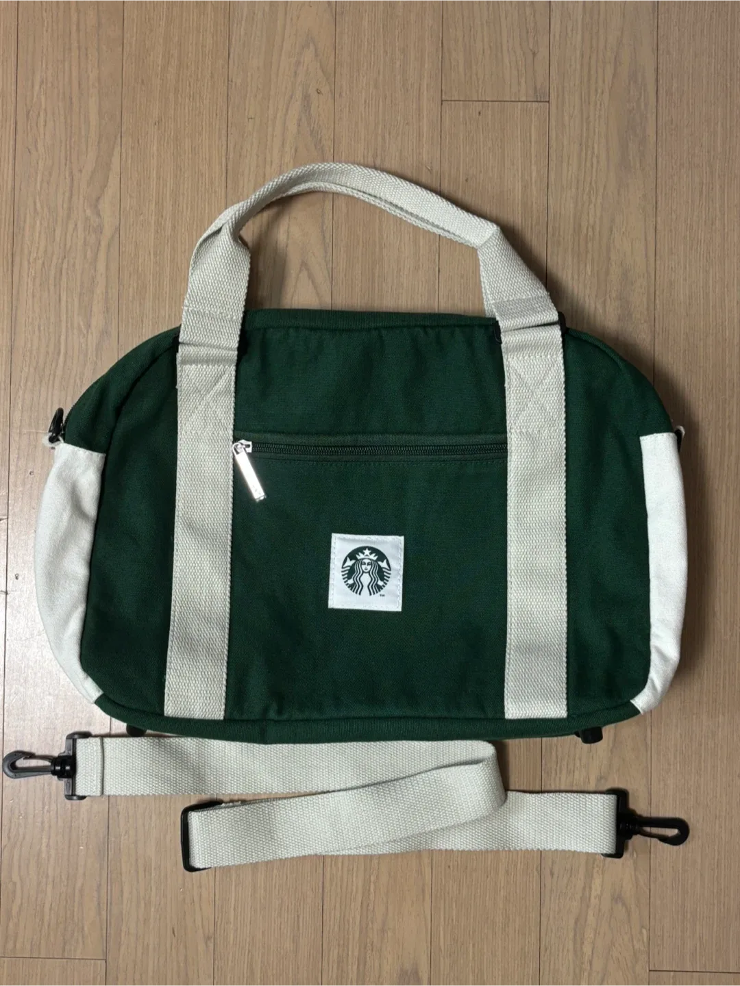 STARBUCKS 스타벅스 그린 보스턴백