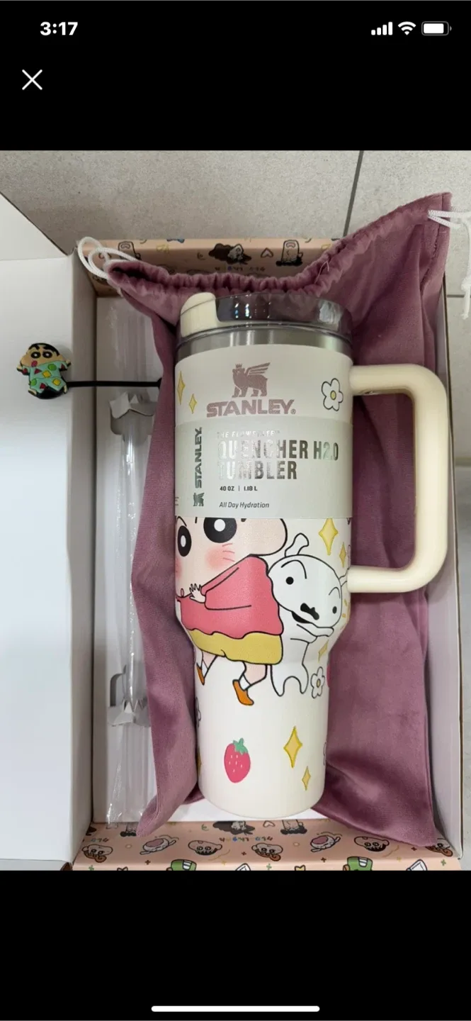 스탠리 퀜처 H2.0 텀블러 40oz 짱구 콜라보
