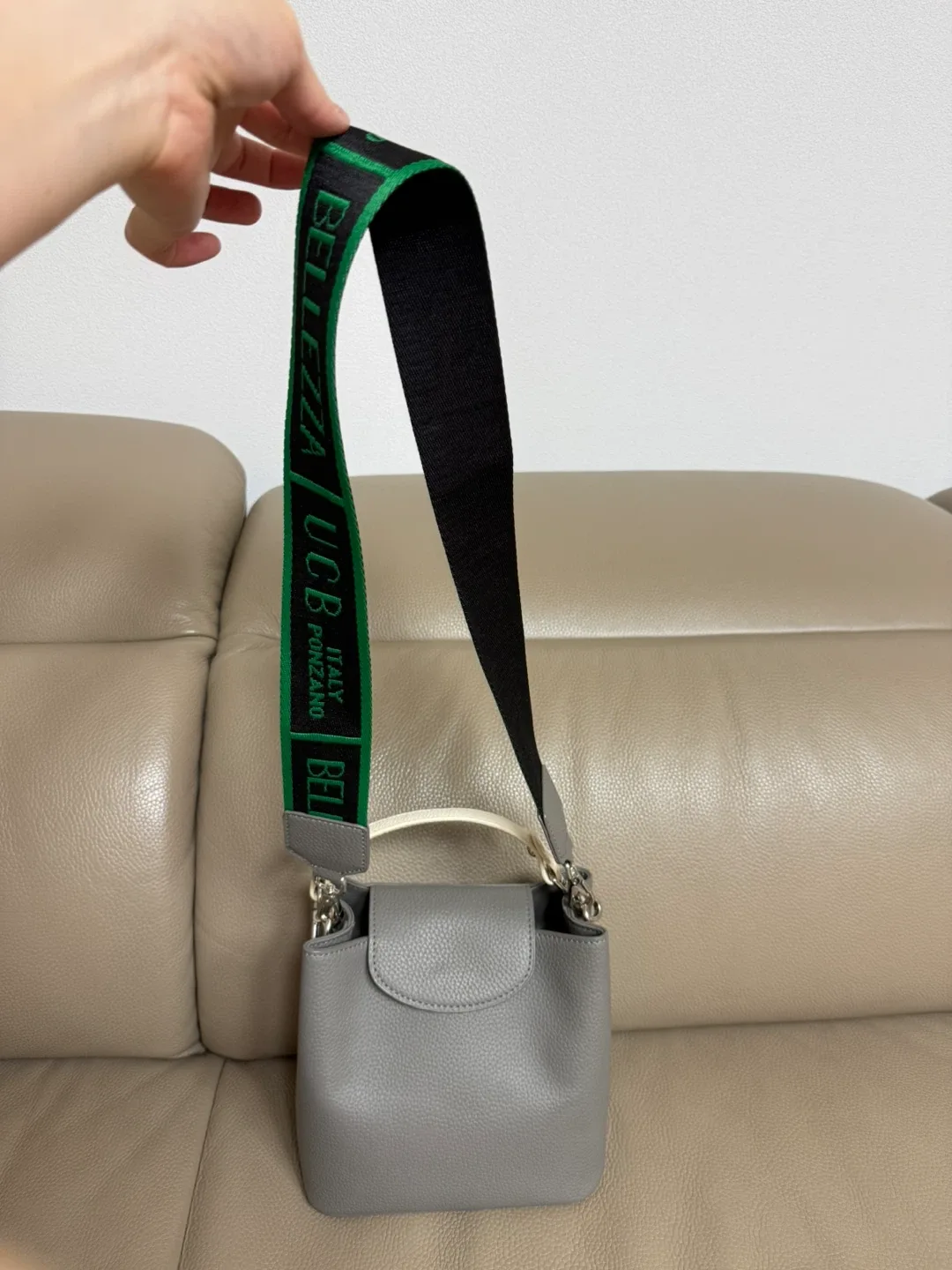 베네통 크로스/토트백 - 그레이