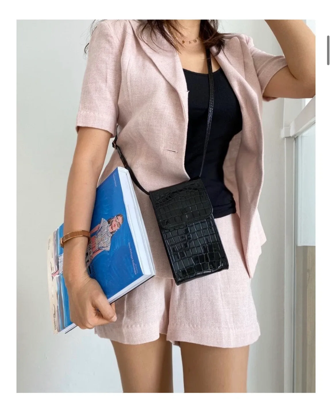 엘깡백 핸드폰백 블랙