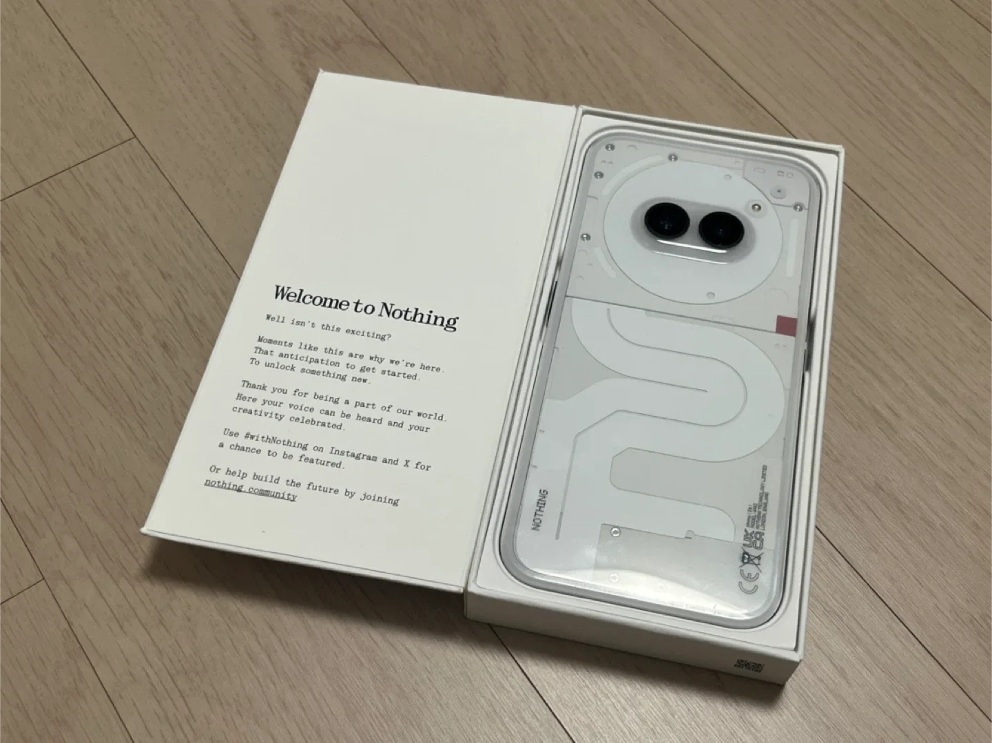 낫싱폰 2a 화이트 128GB 공기계